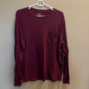 Goodfellow & Co Men's Deep Red Long Sleeve Tee